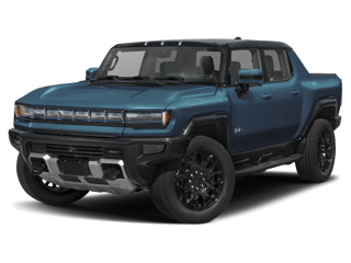 Model photograph of a Graphite Blue Metallic GMC Hummer EV Pickup sold at Mike Haggerty Buick GMC in OAK LAWN IL