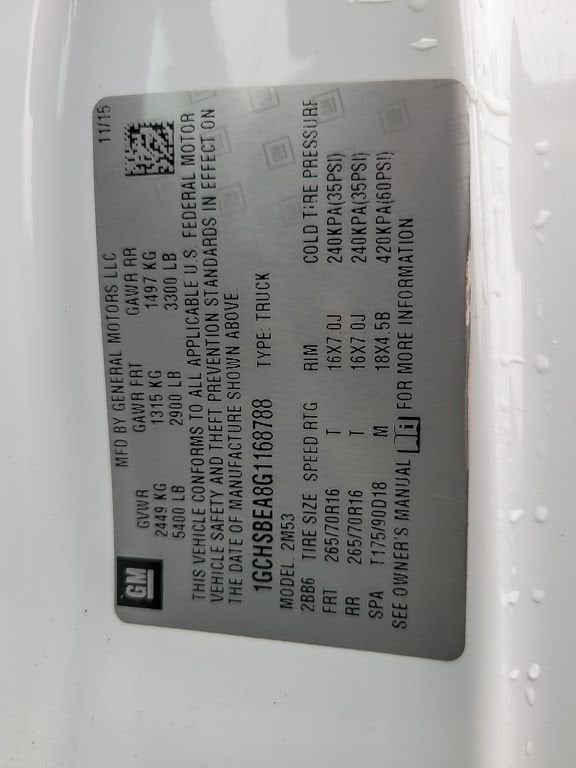 2016 Chevrolet Colorado 2WD WT