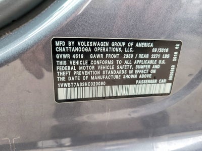 2017 Volkswagen Passat 1.8T SE