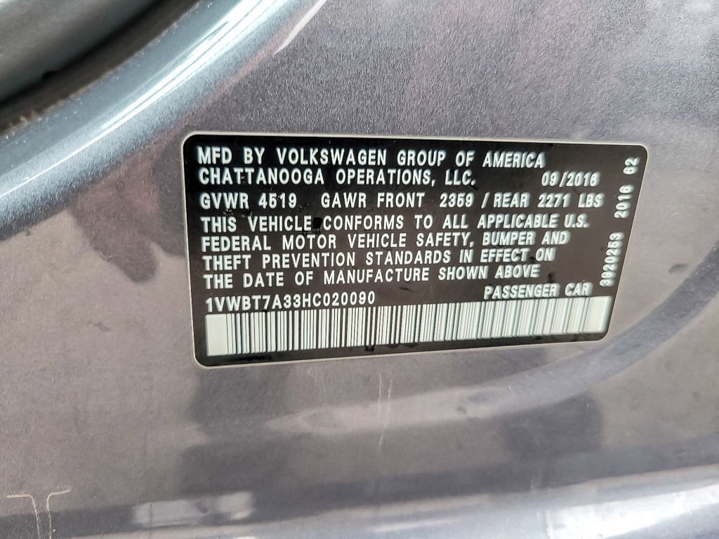 2017 Volkswagen Passat 1.8T SE