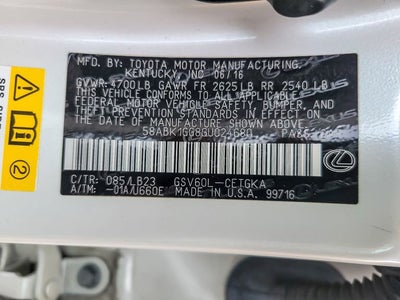 2016 Lexus ES 350 NA