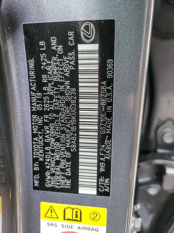 2019 Lexus ES 350 F SPORT