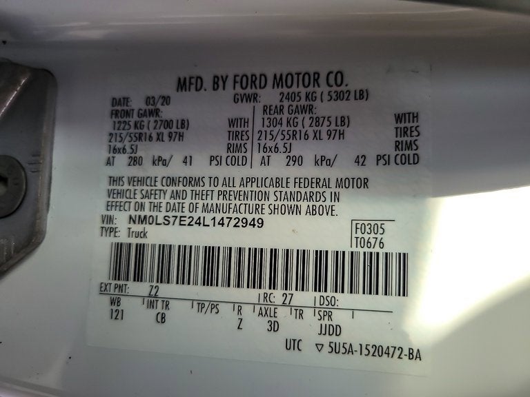 2020 Ford Transit Connect Van XL