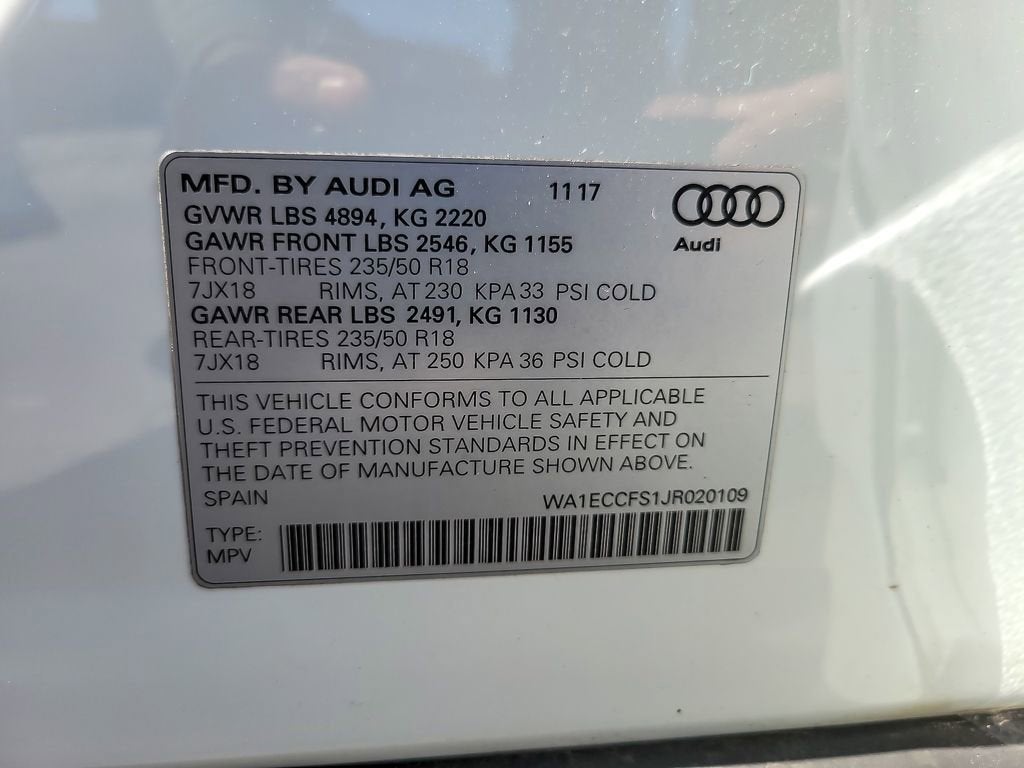 2018 Audi Q3 2.0T Premium