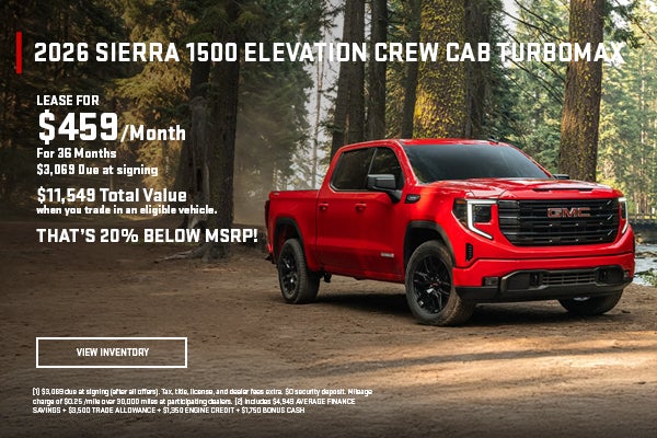 New 2026 GMC Sierra 1500 Elevation Crew Cab TurboMax