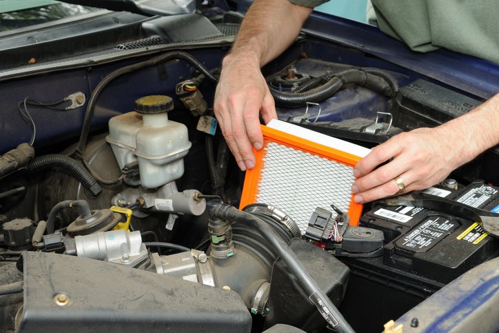 REPLACE AIR FILTER (MOST VEHICLES)